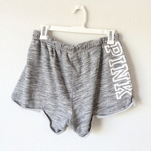 Victoria's Secret PINK Sweat Shorts Gray With White Logo